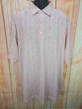 FootJoy FJ Mens Pink Floral Polo XL - Revere Golf Club